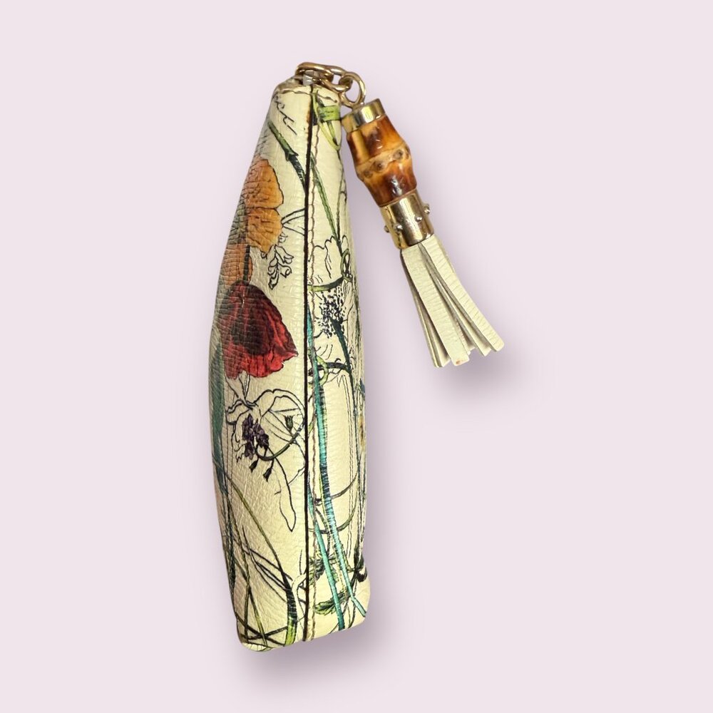 Gucci Flora Knight Zip Pouch | Bamboo Accent - Picture 3 of 10